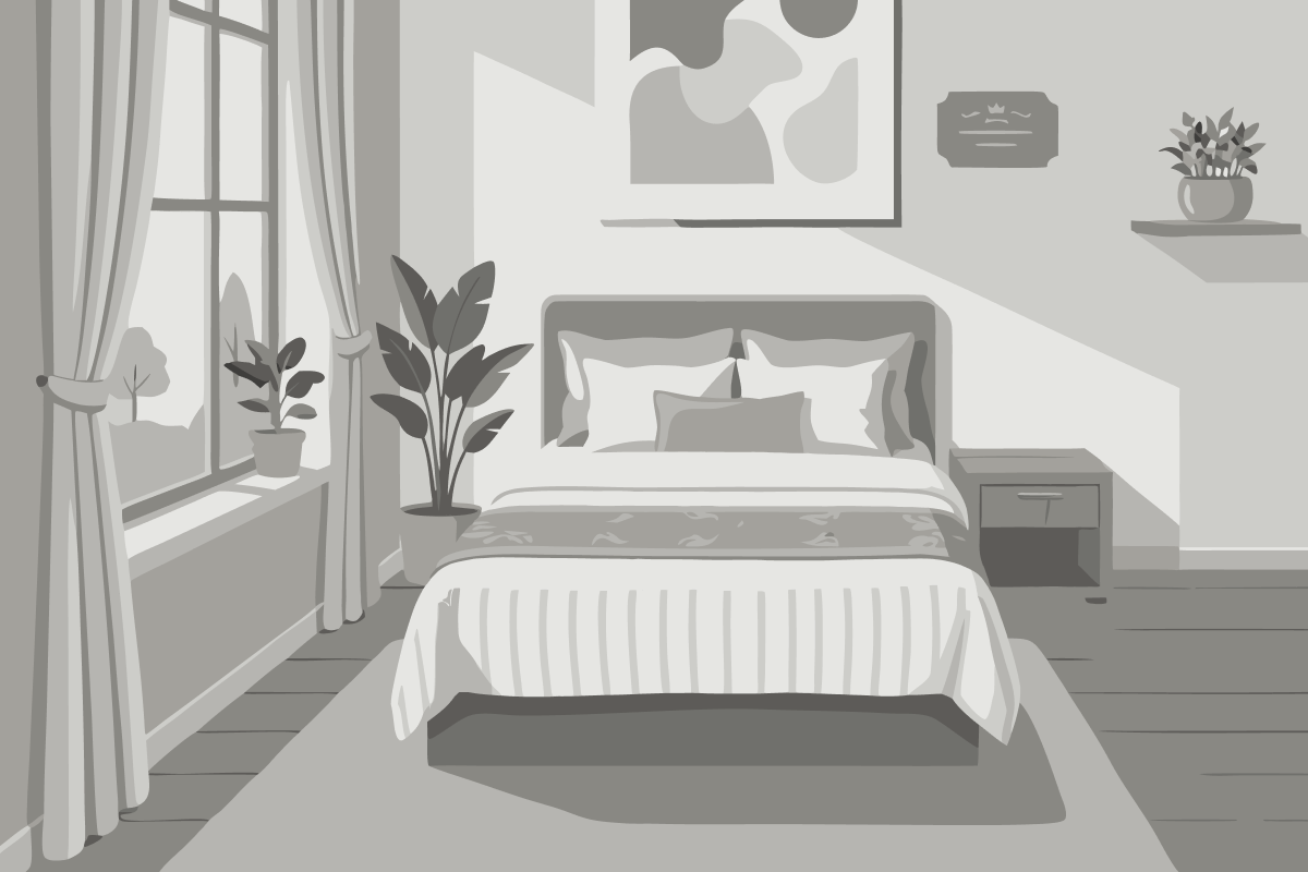 Suíte de 2 Quartos com Vista para o Jardim